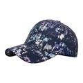 Holografische Laser-Baseballkappe mit buntem Graffiti-Druck in elegantem Dunkelblau - Blau