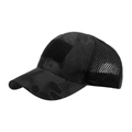 Tactical baseball cap in black camo with breathable mesh and velcro patch area - Adjustable / Python Black