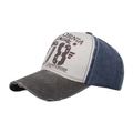 Gorra vintage tricolor con estampado de California y visera gris de efecto desgastado - Ajustable / café