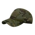 Tactical baseball cap with woodland camouflage pattern and front loop surface for patches - Camouflage Green