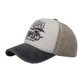 Berretto RIDES vintage bicolore con visiera logora e grafica in stile biker - Regolabile / Nero