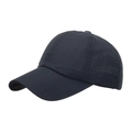 Breathable black quick-dry baseball cap with laser-cut ventilation holes for hiking - Navy Blue