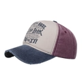 Gorra de béisbol tricolor vintage con estampado LIFEFAST y efecto lavado envejecido - Ajustable / Azul marino
