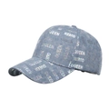 Berretto da baseball donna in denim azzurro con stampa QUEEN laser arcobaleno - Azzurro