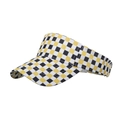 Visera para el sol exterior con patrón de cuadros amarillos y negros y ala ancha - Ajustable / Amarillo
