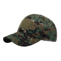 Tactical baseball cap in jungle digital camouflage with front hook and loop patch area - Digital Green