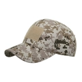 Tactical baseball cap in desert digital camouflage with front hook and loop patch panel - Digital Khaki