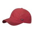 Dark red mesh breathable baseball cap with side Sports tag for outdoor hiking - Red