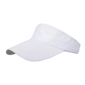 White breathable mesh sports visor hat for outdoor running and hiking activities - Adjustable / White