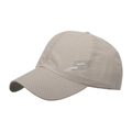 Breathable khaki baseball cap with laser-cut ventilation holes and side lettering - Khaki