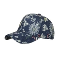 Honkbalpet met bloemenprint in donkerblauw denim met witte madeliefjespatroon - Donkerblauw