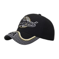 Cappellino da baseball nero Hollywood con visiera a scacchi e ricamo LA sul lato - Nero