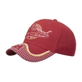 Cappellino rosso Hollywood CA con ricamo bianco e visiera a scacchi di tendenza - Rosso