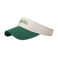 Forest green and cream contrast sun visor with Nebraska embroidery in college style - Green