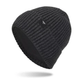 Deep grey knitted beanie with vertical ribbed texture and soft thermal fleece lining - Deep Heather Grey