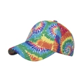 Cappellino da baseball tie-dye in tela di cotone nei colori rosso, giallo e blu - Blu/Verde