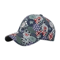 Britse stijl honkbalpet met Londense graffiti prints en Union Jack patroon - Groen