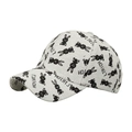 Cremefarbene Baseballkappe mit schwarzen Hasenprints und LTRICH-Schriftzug im Freizeitstil - Grau
