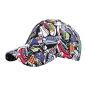 Berretto da baseball con stampa graffiti artistica per protezione solare primaverile - Blu