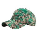 Ethnic style baseball cap with green leaf camo jacquard pattern in high-end design - Green