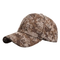 Ethnic floral baseball cap in dark coffee and white, vintage outdoor sun protection hat - Coffee