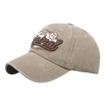 Berretto da baseball vintage in cotone lavato kaki con ricamo Originale in rilievo - Cachi