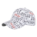 Casquette de baseball blanche avec imprimé graffiti et texte SKIN DESTROY style urbain - Blanc