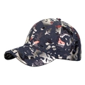 Reflektierende Camouflage-Baseballkappe mit breiter Krempe und Graffiti-Muster in Blau - Marineblau