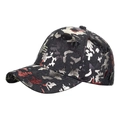 Reflektierende Graffiti-Camo-Baseballkappe mit Metallic-Gold-Finish in dunklen Tönen - Schwarz