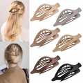 Set of 6 large matte hair claw clips in Morandi neutral colors for long hair styling - Mixed Color Set
