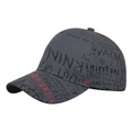 Casquette de baseball gris foncé avec imprimé graffiti street style et visière courbée - Gris