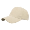 Cappellino da baseball in velluto a coste beige con design classico a sei pannelli - Beige