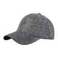 Funkelnde dunkelgraue Baseballkappe mit Pailletten-Textur und Metallic-Finish für Erwachsene - Schwarz