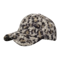 Cappellino da baseball invernale in pile teddy con stampa leopardata e texture morbida - Cachi Chiaro