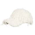 Gorra de béisbol de piel sintética blanca con textura de felpa para moda de invierno - Blanco