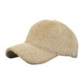 Gorra de béisbol de invierno en felpa caqui con diseño clásico de seis paneles muy cálida - Caqui