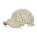 Faux fur baseball cap with plush fringe in beige, stylish winter warm headwear - Beige