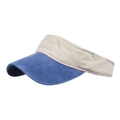 Unisex sun visor hat in blue and beige contrast colors for outdoor sports and sun protection - Beige / Royal Blue