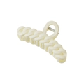 Creamy beige matte hair claw clip featuring a vintage resin chain link design - Creamy White