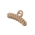 Grande molletta per capelli beige opaco da 11cm con design a catena intrecciata retrò - 11cm / Albicocca / Confezione sfusa