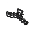 Classic matte black hollow heart hair claw clip for thick hair styling accessory - Bulk Packaging / Matte Black
