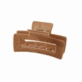Pinza per capelli quadrata floccata da 8,5 cm in marrone opaco per capelli folti donna - Cachi