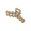 Matte beige hollow heart claw clip for women's hair styling in milk tea color finish - Bulk Packaging / Matte Khaki