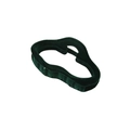 Elegante pinza per capelli in velluto verde scuro con design a onda traforata - Verde Scuro