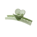 Morandi light green heart-shaped large hair claw clip for elegant women hair styling - Bulk Packaging / Green