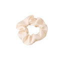 Elegante elastico per capelli in seta color champagne con lucentezza e pieghe - Elastico Bianco Crema