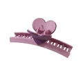 Pince à cheveux cœur violet lavande grand format avec finition mate élégante - Violet