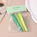 Set of 3 minimalist green matte hair clips in various shades for daily styling - Green System