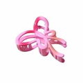 Large butterfly hair claw clip with pink gradient resin finish and metal spring - Gradient Rose Red / Single OPP Bag
