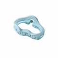 Hellblaue Haarklammer in Wolkenform mit minimalistischem Wellendesign aus Kunststoff - Glänzend Hellblau (4.5cm)